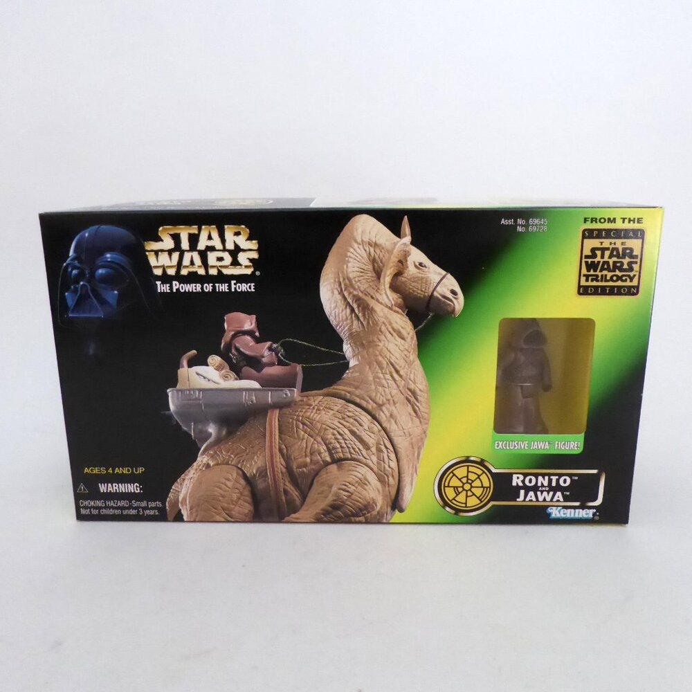 NEW 1997 KENNER STAR WARS POWER OF THE FORCE RONTO & JAWA ACTION FIGURE SET